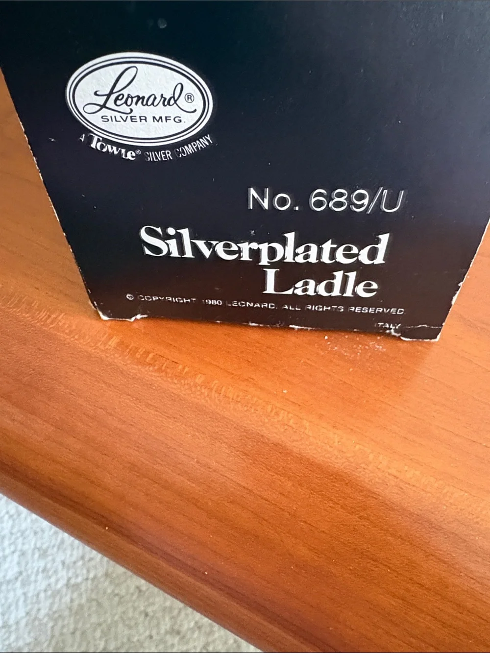 Leonard Silver plated  13” Serving Ladle with two spoutes.